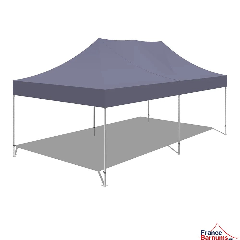 Tonnelle Pliante Alu Pro 55 PRESTIGE M2 4mx8m BLANC PVC 580g/m²