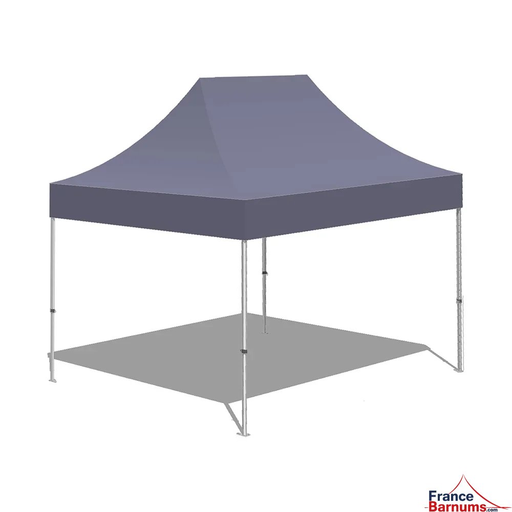 Tonnelle Pliante Alu Pro 55 PRESTIGE M2 3mx4,5m BLANC PVC 580g/m²