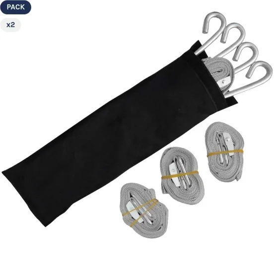Pack de 2 kits d'arrimage pour sécuriser votre barnum pliant et assurer une bonne prise au sol