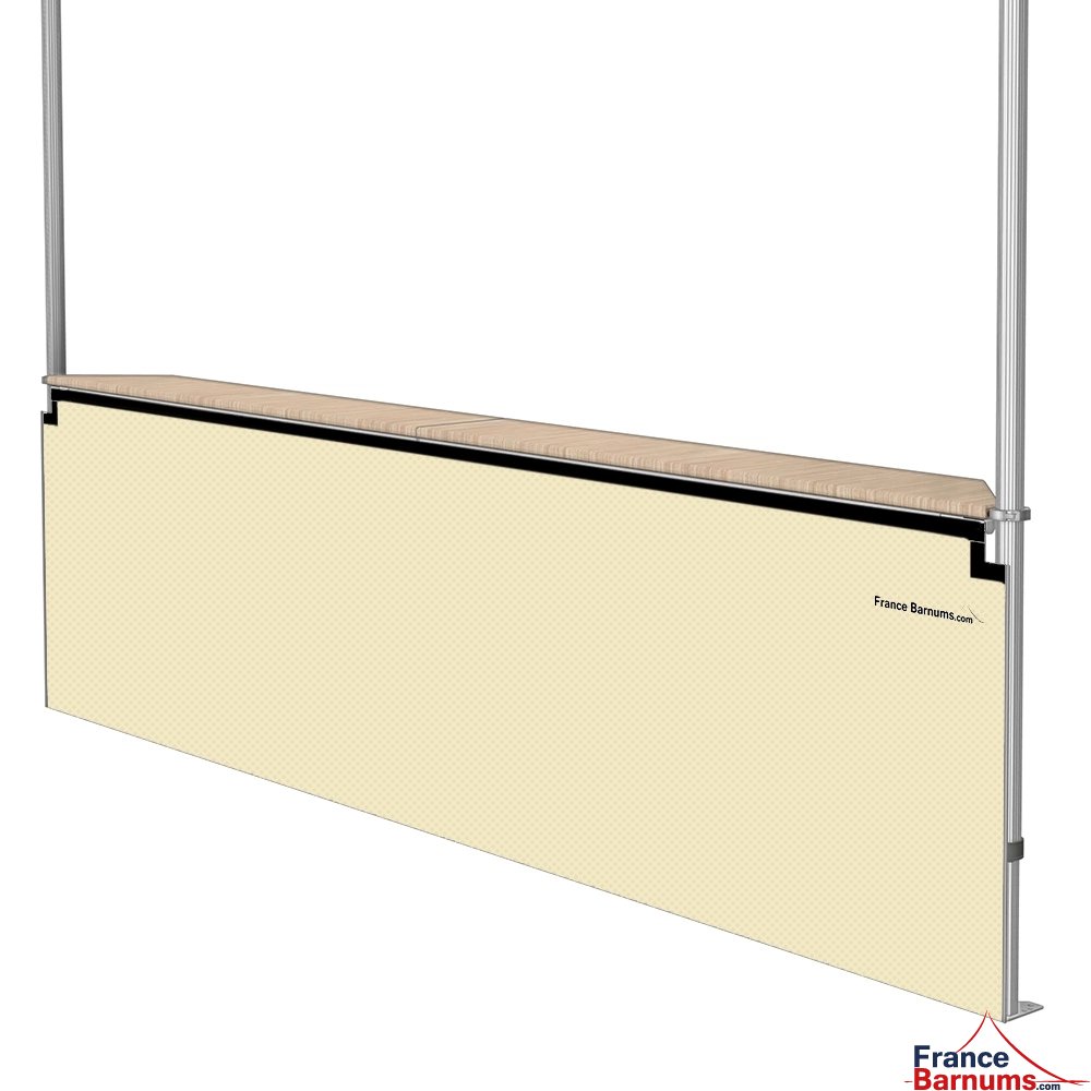 Jupe de table comptoir de 4m en POLYESTER 380gr/m² Beige