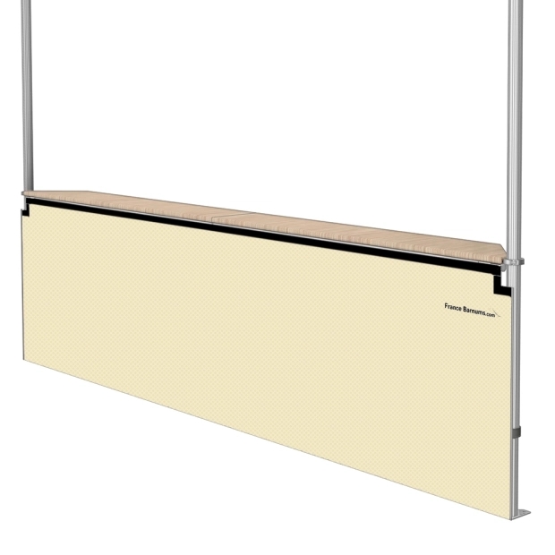 Jupe de table comptoir BUVETTE de 3m ou 4m en POLYESTER 380gr/m²