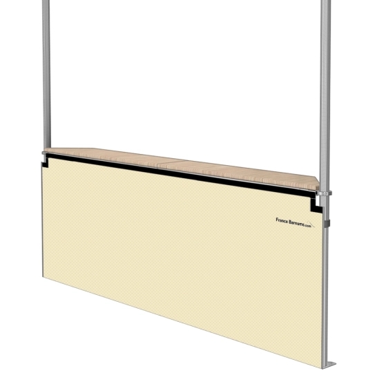 Jupe de table comptoir de 3m en POLYESTER 380gr/m² Beige