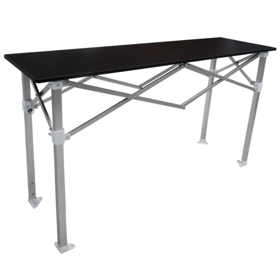 Table Comptoir Pliante 1,50m avec Plateau noir de 42cm
