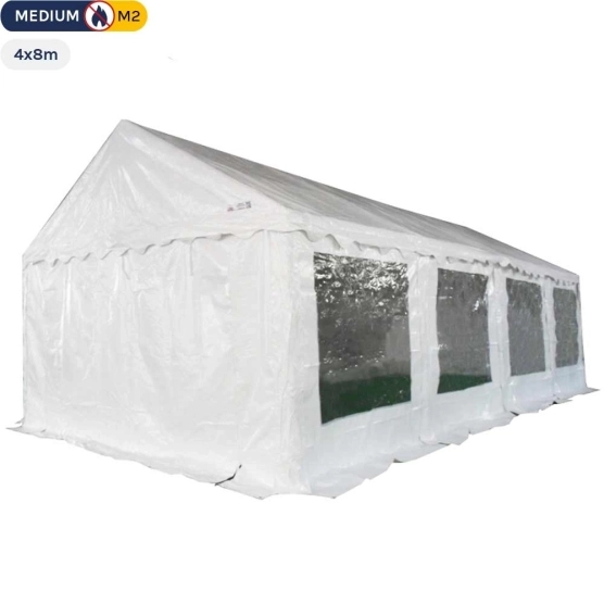 Tente de réception - Chapiteau MEDIUM en PVC de 4m x 8m avec Tubes de 38mm