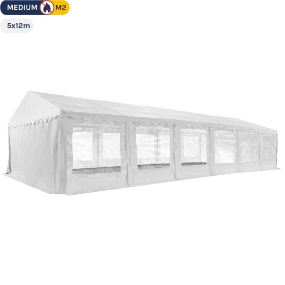 Tente de réception - Chapiteau MEDIUM 5m x 12m en PVC Tente de réception - Chapiteau MEDIUM 5m x 12m en PVC