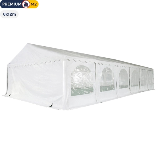 Tente de réception - Chapiteau PREMIUM 6m x 12m en PVC