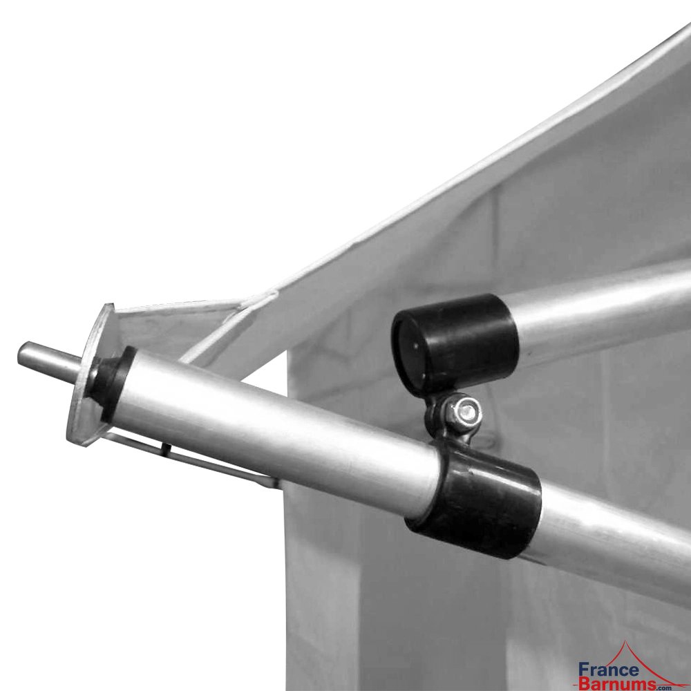 Barre transversale de casquette amovible - Tonnelle Acier Semi Pro 2mx3m BLANC avec Pack 4 Côtés