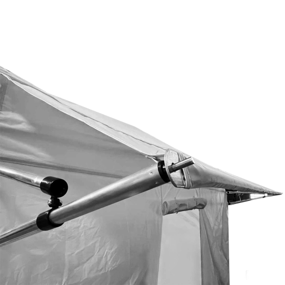 Casquette amovible - Tonnelle Acier Semi Pro 2mx3m BLANC avec Pack 4 Côtés