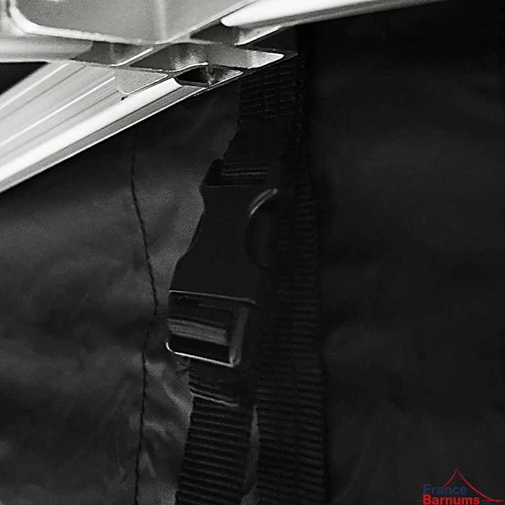 Sangles de tension bâche de toit barnum pliant alu Pro 55 AUVENT norme M2 3x3m noir