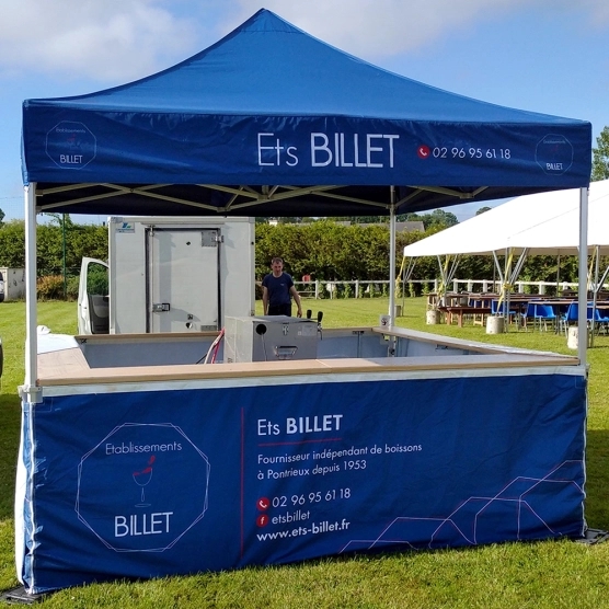 jupe de stand buvette personnalisée