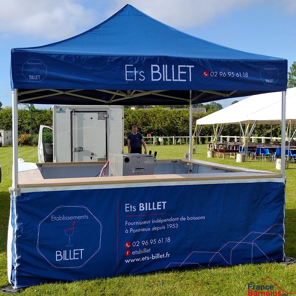 jupe de stand buvette personnalisée