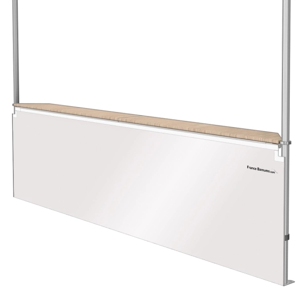 Jupe de table comptoir BUVETTE de 3m ou 4m en PVC 580gr/m²