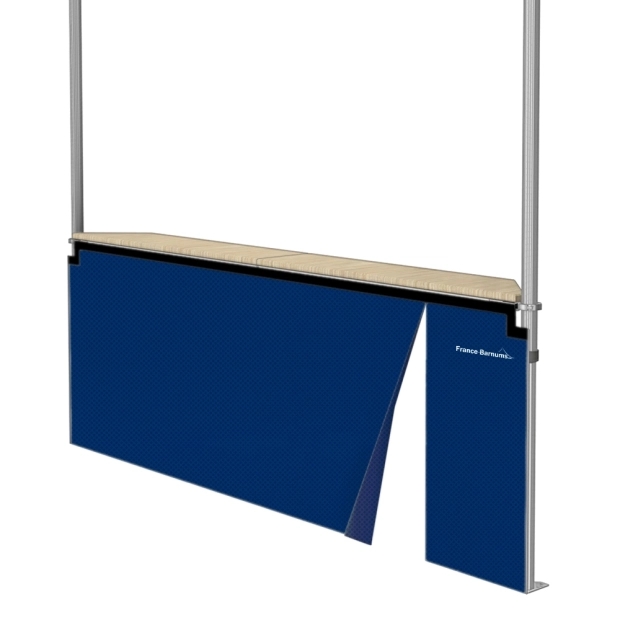 Jupe de table comptoir BUVETTE de 3m ou 4m en POLYESTER 380gr/m² - avec porte ZIP