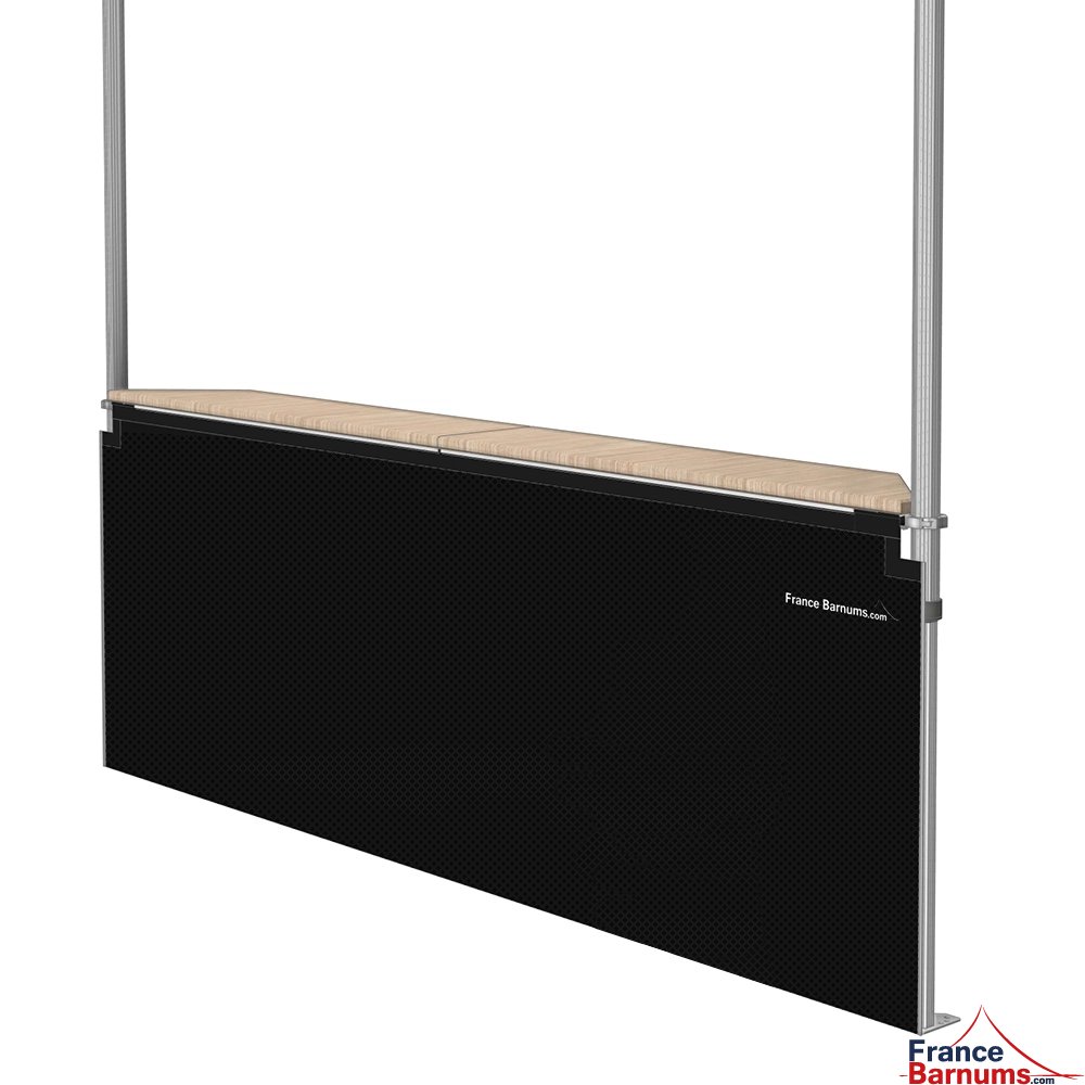 Jupe de comptoir buvette 3x3m pour stand pliant pack complet buvette AUVENT- demi mur plein
