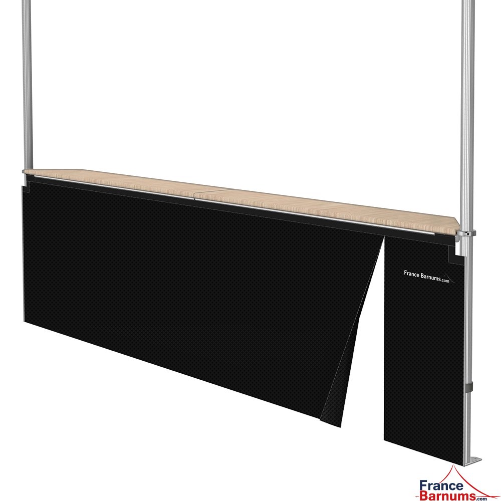 Jupe de comptoir buvette 4m pour stand pliant pack complet buvette AUVENT - avec porte