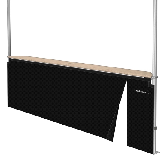 Jupe de comptoir buvette 4m pour stand pliant buvette modulable 55 AUVENT - avec porte