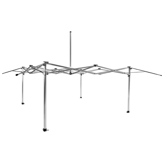 Structure dépliée BARNUM ALU PRO 55 AUVENT 3x3m - stand buvette modulable noir