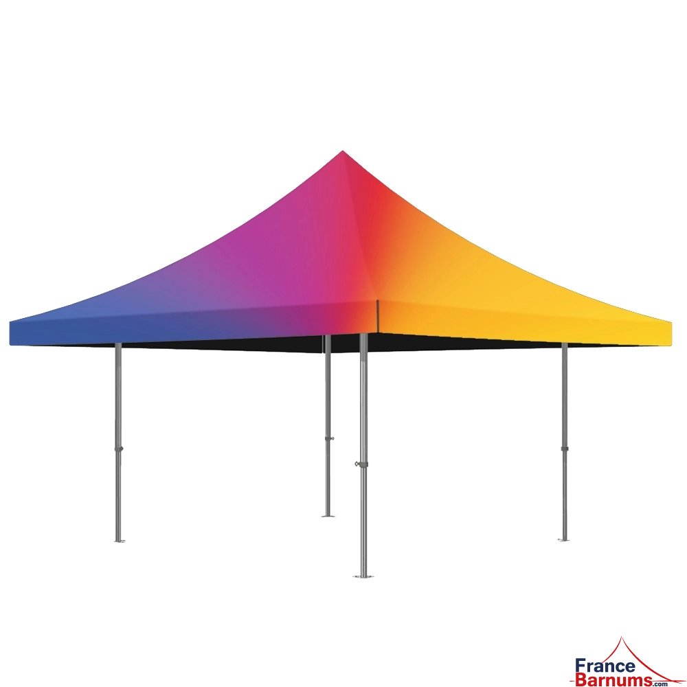Barnum Alu pro 55 auvent pour stand buvette pliante personnalisée 3x3m ou 4x4m