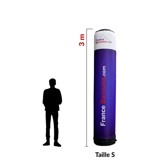 Colonne gonflable à air captif personnalisable avec impression directe Colonne gonflable à air captif personnalisable avec impression directe
