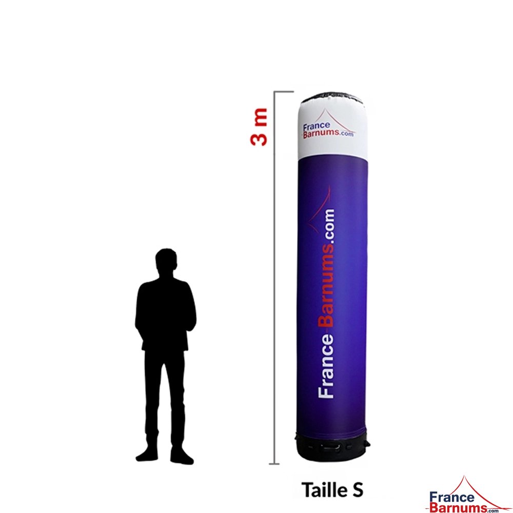 Colonne gonflable à air captif personnalisable avec impression directe Colonne gonflable à air captif personnalisable avec impression directe