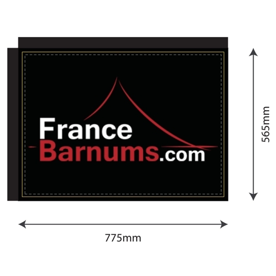 Zone impression du drapeau personnalisable Recto/Verso - Barnum de la gamme ALU PRO 55 AUVENT