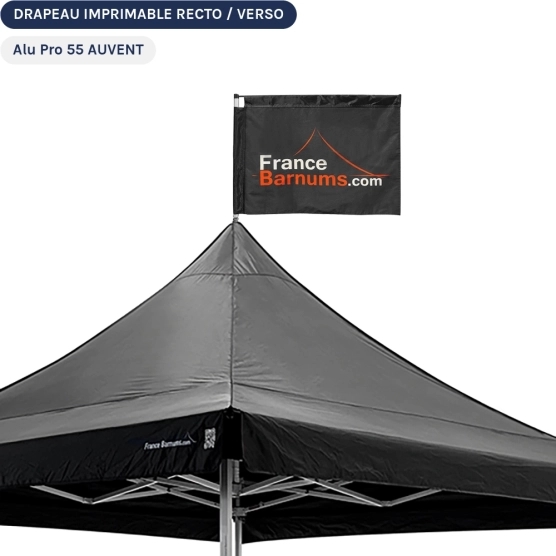 Drapeau imprimable Recto/Verso pour tentes de la gamme ALU PRO 55 AUVENT