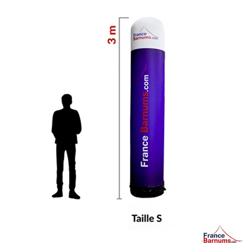 Colonne gonflable à air captif avec housse imprimable Colonne gonflable à air captif avec housse imprimable