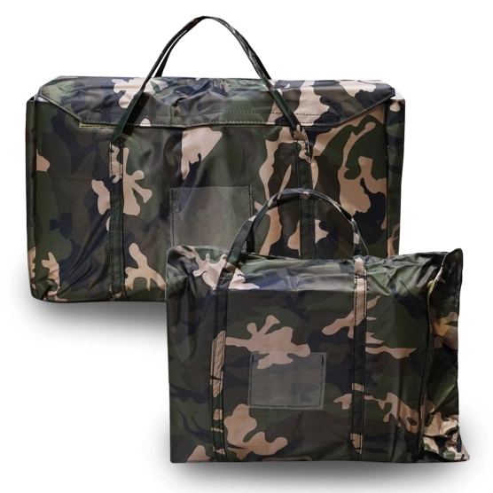 Sacs de rangement pour tente pliante de chasse - Stand Acier Premium M2 3x3m camouflage + Pack coté 380gr/m²