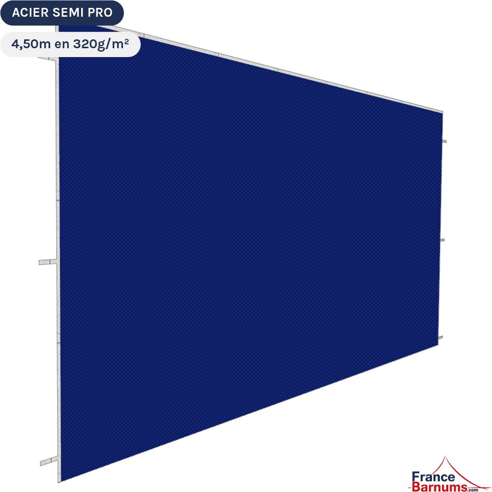 Paroi de 4m5 Pleine de couleur bleu  - Tissé polyester 320gr/m²