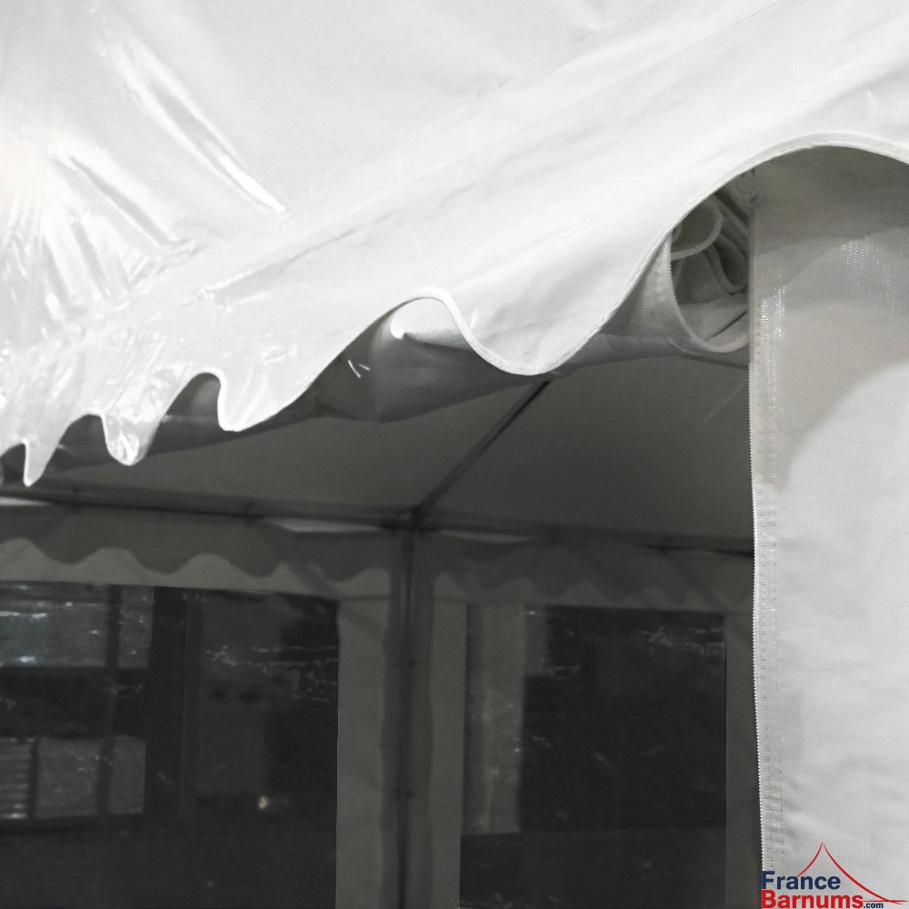 Lambrequin de Tente de réception 7x15m 2 portes et fenêtres transparentes Lambrequin de Tente de réception 7x15m 2 portes et fenêtres transparentes
