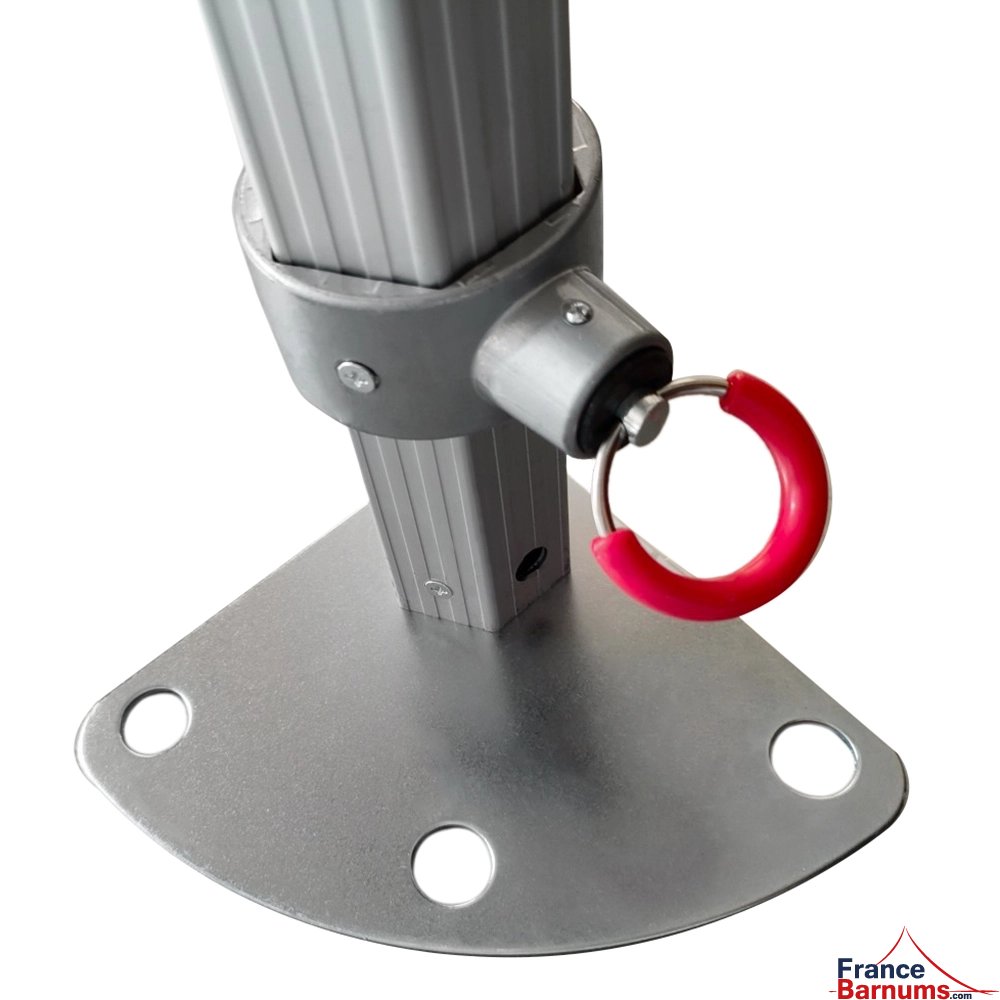 Grande platine barnum pliant alu Pro 55 ECO 520 norme M2 3x4,5m blanc Pack Côtés 520gr/m²