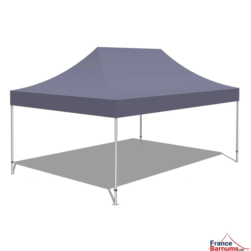 Tonnelle Pliante Alu Pro 55 ECO 520 M2 4mx6m BLANC 520gr/m²