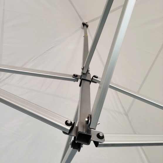 Mât de la tonnelle alu Pro 55 ECO 520 M2 4mx8m blanc avec côtés fenêtre