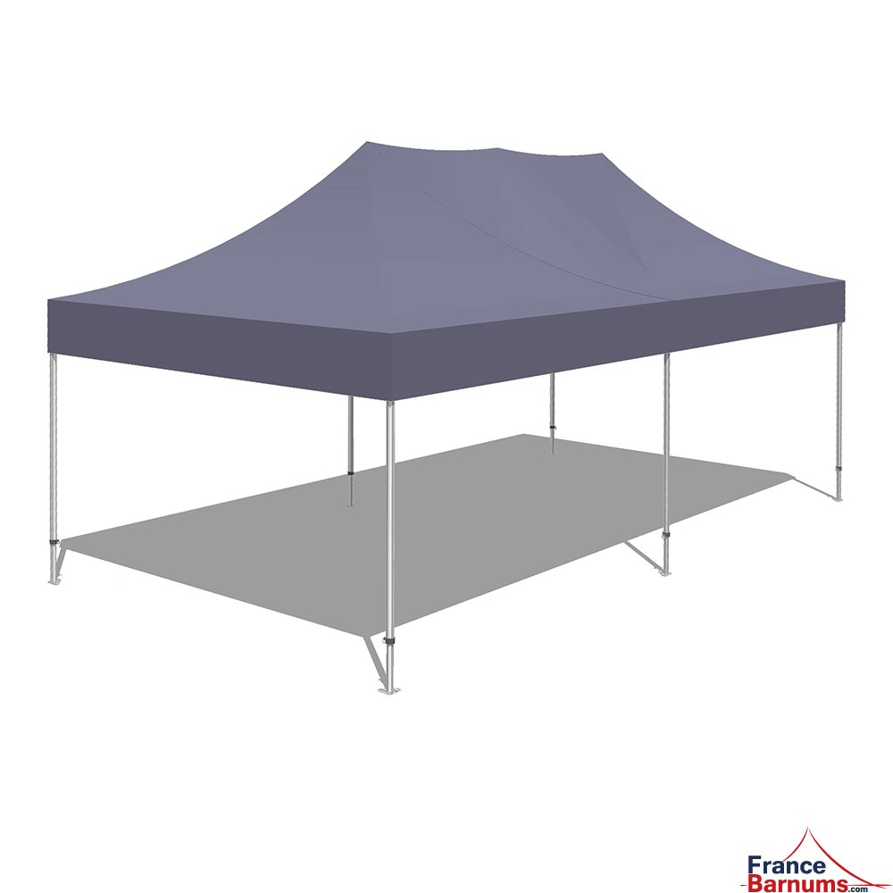 Tonnelle Pliante Alu Pro 55 ECO 520 M2 4mx8m BLANC 520gr/m²