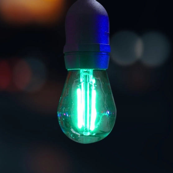 Lampe verte de guirlande guinguette multicolore pour barnum pliant et tente de réception