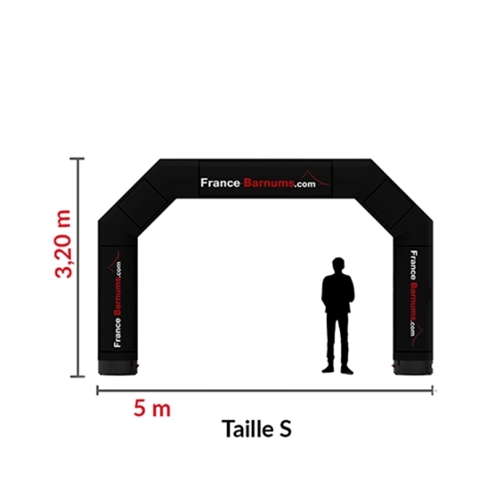 les dimensions de l'arche gonflable en taille S les dimensions de l'arche gonflable en taille S