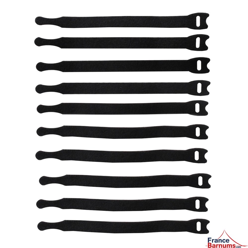 Attaches velcro x10 de guirlande guinguette multicolore pour barnum pliant et tente de réception