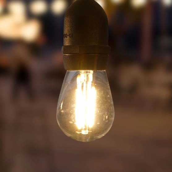 Lampe blanche de guirlande guinguette pour barnum pliant et tente de réception