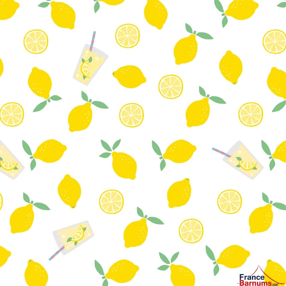 Impression de bâche de barnum pliant avec des citrons jaunes