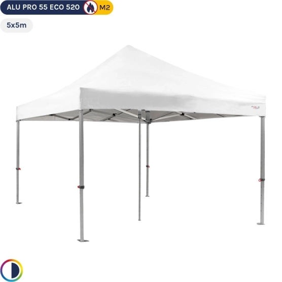 Tente Pliante Alu Pro 55 ECO 520 M2 5mx5m BLANC 520gr/m² Tente Pliante Alu Pro 55 ECO 520 M2 5mx5m BLANC 520gr/m²