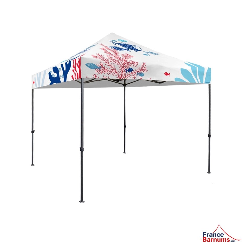 version 3d barnum pliant capsule Océan seul vue de dos structure paddock