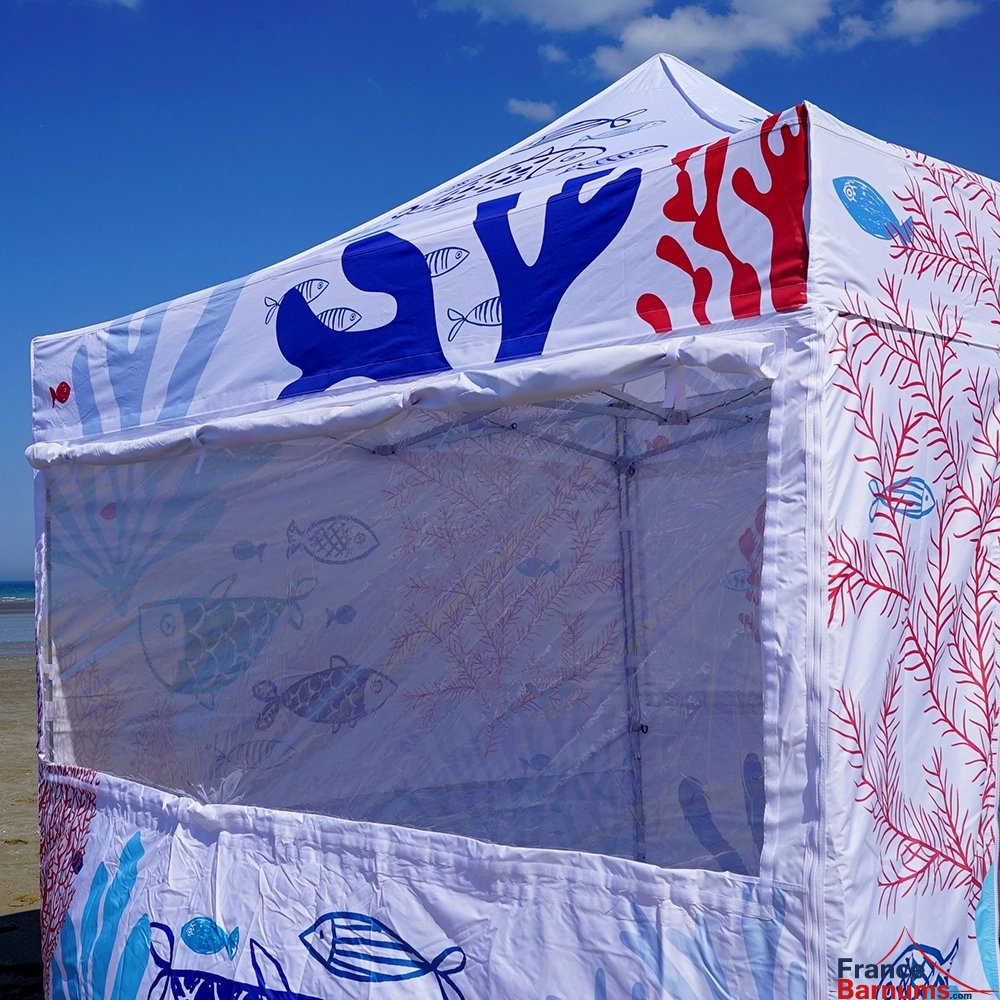 Barnum pliant imprimé - Capsule Capsule OCEAN - 3mx3m - Pack Fenêtres Special Barnum pliant imprimé - Capsule Capsule OCEAN - 3mx3m - Pack Fenêtres Special