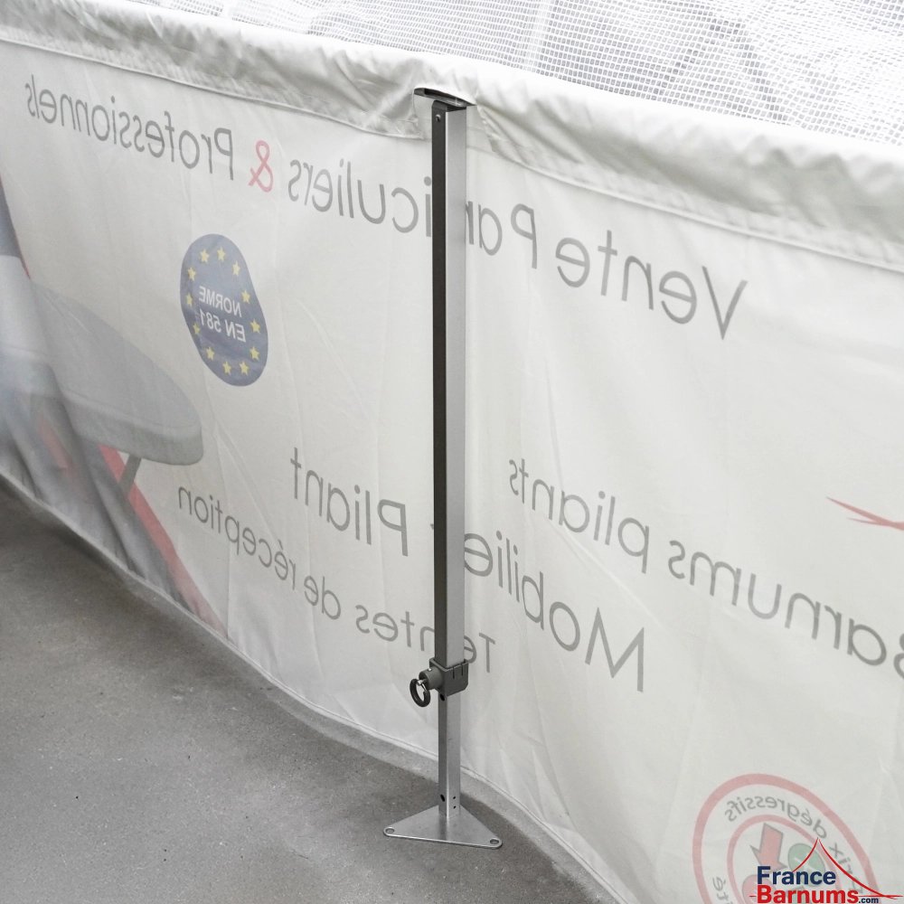 Pied de renfort central pour DEMI-MUR de 4m à 4,5m en aluminium