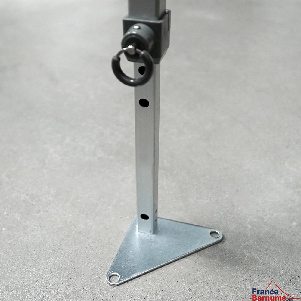 Platine de pied de renfort central pour DEMI-MUR de 4m à 4,5m en aluminium