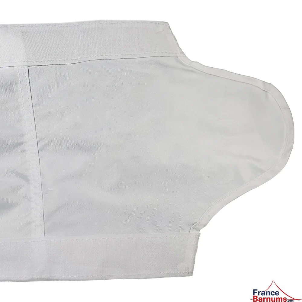 Gouttière de 3m en Polyester 380gr/m² avec double velcro pour joindre une bâche de  toit et un mur pour tente pliante