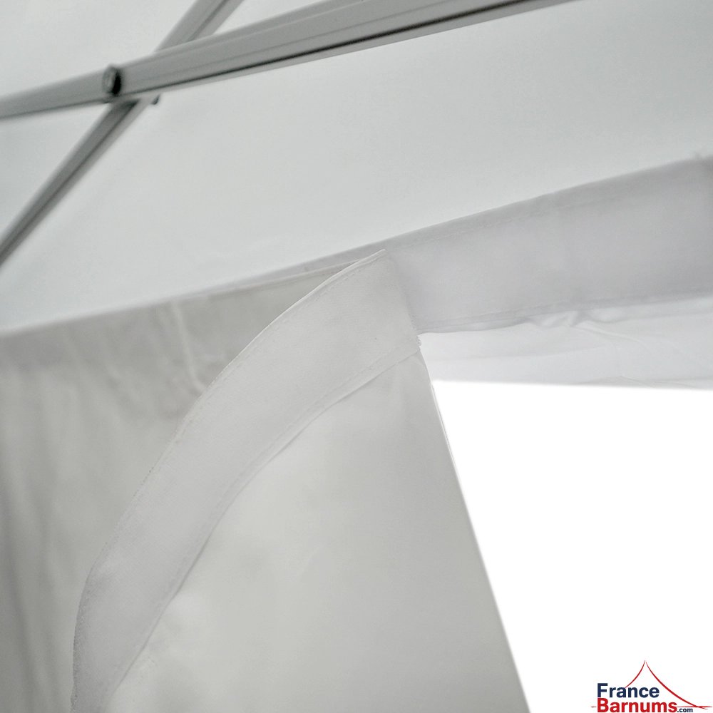 Gouttière de 3m en Polyester 380gr/m² avec double velcro pour joindre une bâche de  toit et un mur pour tente pliante