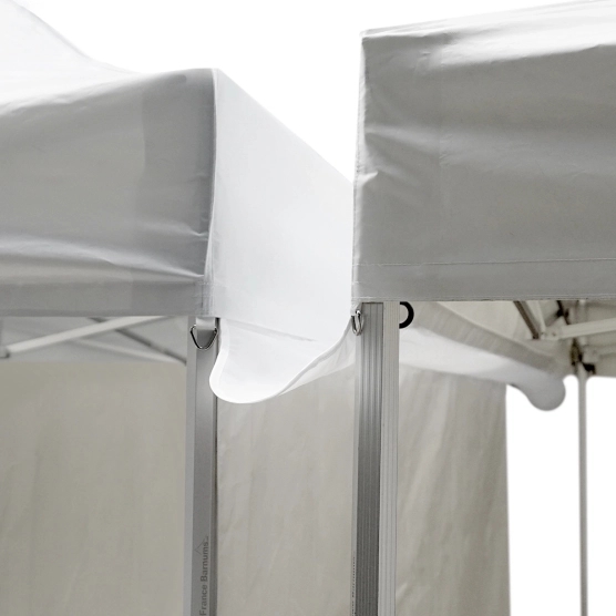 Gouttière de 3m en Polyester 380gr/m² avec double velcro pour joindre une bâche de  toit et un mur pour tente pliante