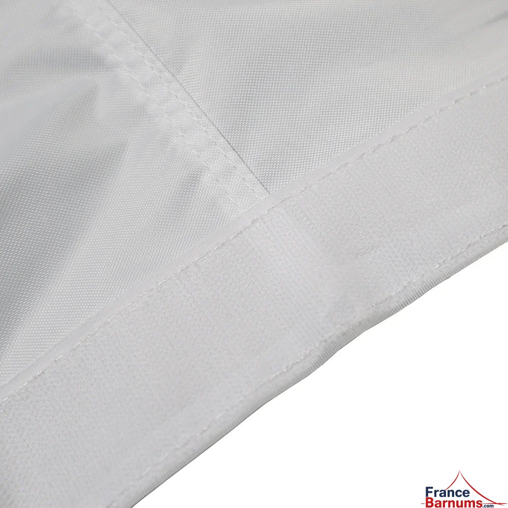 Gouttière de 3m en Polyester 380gr/m² avec double velcro pour joindre une bâche de  toit et un mur pour tente pliante