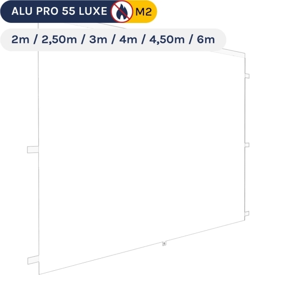 Mur plein pour barnum pliant en PVC 580g/m²