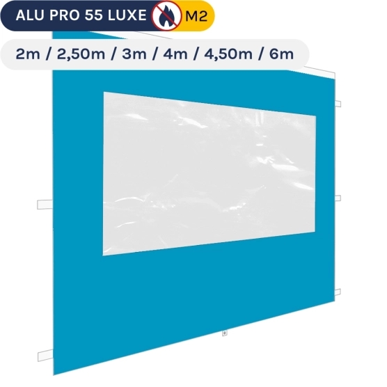 Mur avec fenêtres pour barnum pliant en PVC 580g/m²